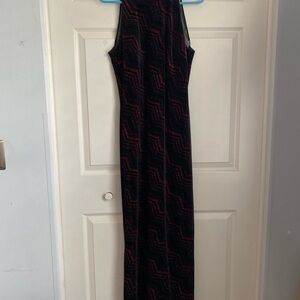 JS Boutique Black and Red Maxi Dress